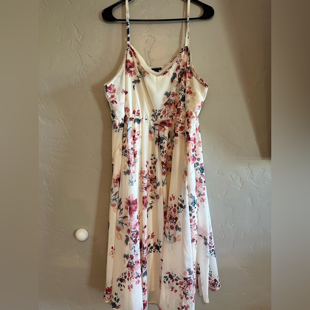 Torrid Cream Maxi Sundress with Spaghetti Straps